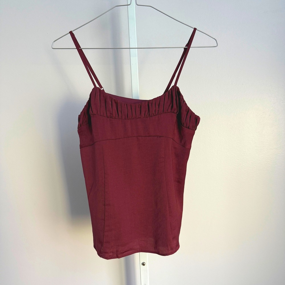Banana Republic Y2K Cami Top Ruched Sleeveless Blouse Tank Top Size 0